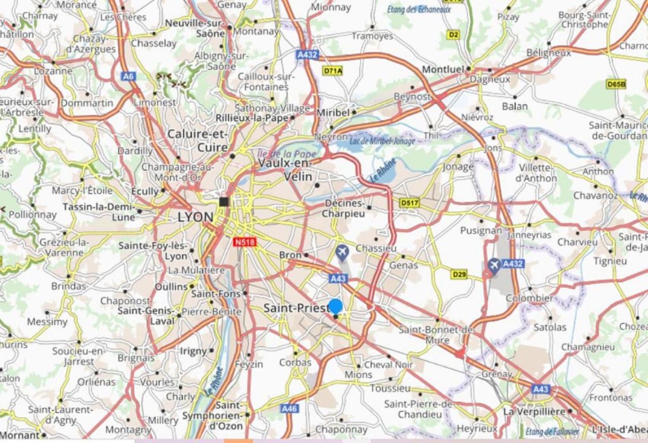 Votre Cocon Parfait A 9 Min D'Eurexpo Et 14 Min Groupama Apartment Saint-Priest  Bagian luar foto